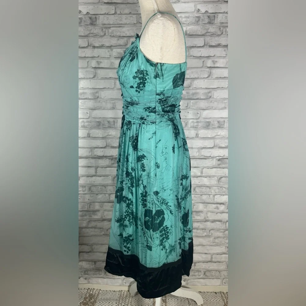 Laundry Shelli Segal Silk Blue Floral Spring Dress - Picture 4 of 13